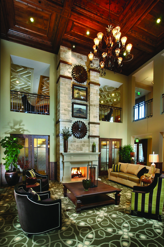 Westmont of Morgan Hill double-height lobby